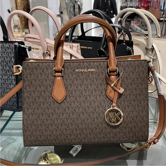 Michael Kors Sheila Medium Center Zip Satchel Bag - Picture 3 of 16